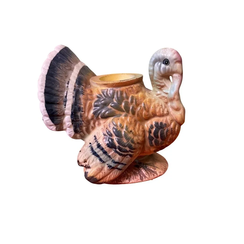 Napco ware Turkey Candle Holder Fall Thanksgiving Decor Japan‎